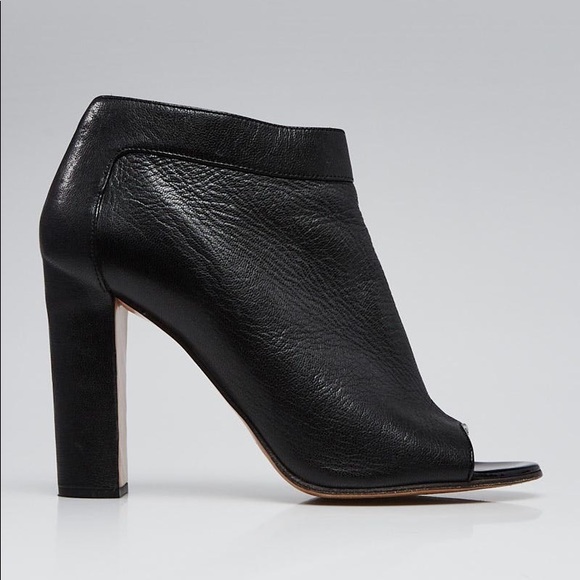 Chloe Shoes - ▪️Chloe Peep Toe Black Leather Ankle Booties 41/ 9.5 / 10